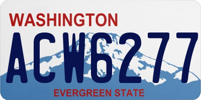 WA license plate ACW6277