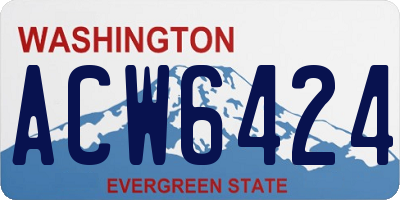 WA license plate ACW6424
