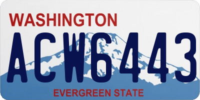WA license plate ACW6443