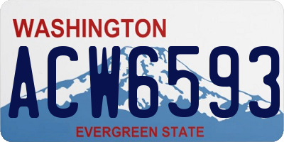 WA license plate ACW6593