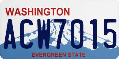 WA license plate ACW7015