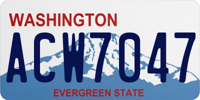 WA license plate ACW7047