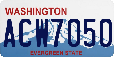 WA license plate ACW7050