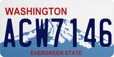 WA license plate ACW7146
