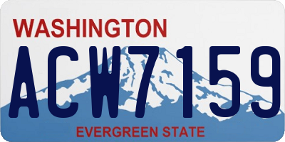WA license plate ACW7159