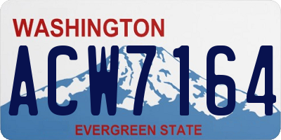 WA license plate ACW7164