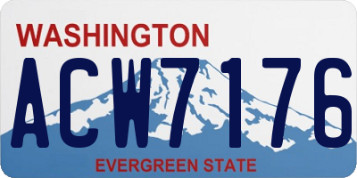 WA license plate ACW7176