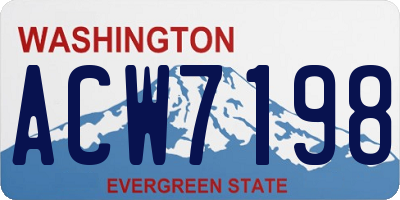 WA license plate ACW7198