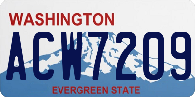 WA license plate ACW7209