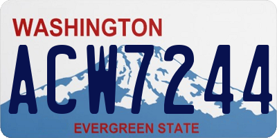 WA license plate ACW7244