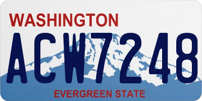 WA license plate ACW7248