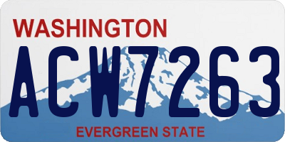 WA license plate ACW7263