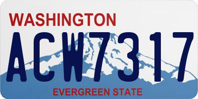 WA license plate ACW7317
