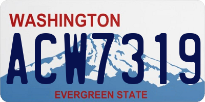 WA license plate ACW7319