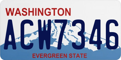 WA license plate ACW7346