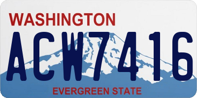 WA license plate ACW7416