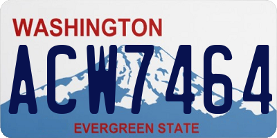 WA license plate ACW7464
