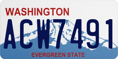 WA license plate ACW7491