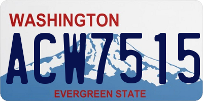 WA license plate ACW7515