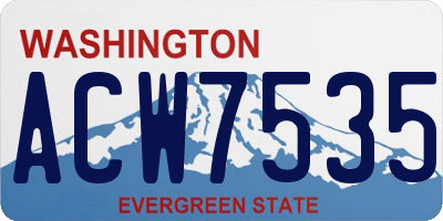 WA license plate ACW7535