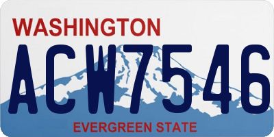 WA license plate ACW7546