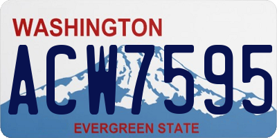 WA license plate ACW7595