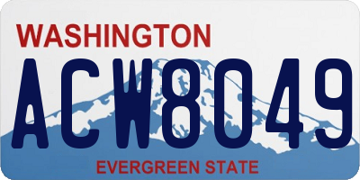 WA license plate ACW8049