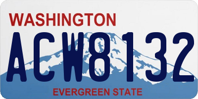 WA license plate ACW8132