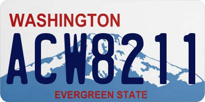 WA license plate ACW8211