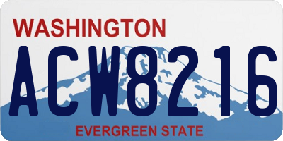 WA license plate ACW8216