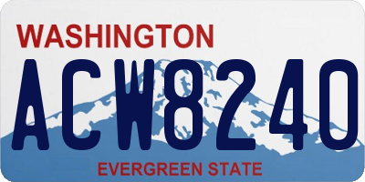 WA license plate ACW8240