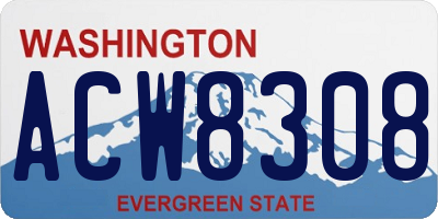 WA license plate ACW8308