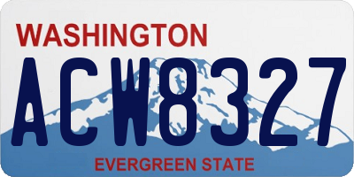 WA license plate ACW8327