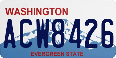 WA license plate ACW8426