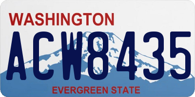 WA license plate ACW8435