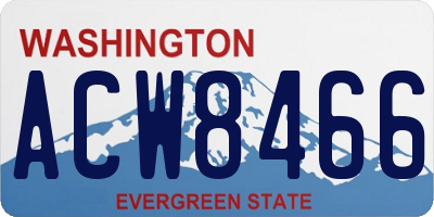 WA license plate ACW8466