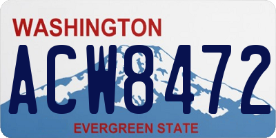 WA license plate ACW8472