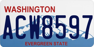 WA license plate ACW8597