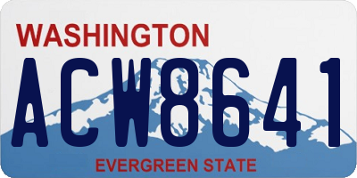 WA license plate ACW8641