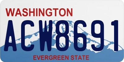 WA license plate ACW8691
