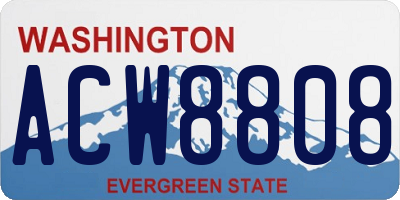 WA license plate ACW8808