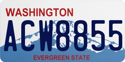 WA license plate ACW8855