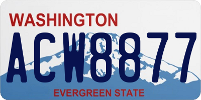 WA license plate ACW8877