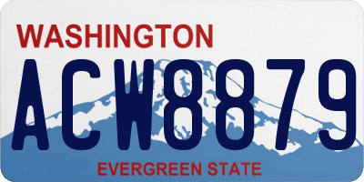 WA license plate ACW8879