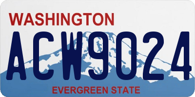 WA license plate ACW9024