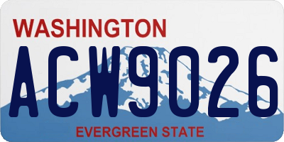 WA license plate ACW9026