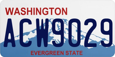 WA license plate ACW9029