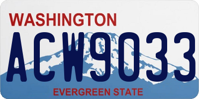 WA license plate ACW9033