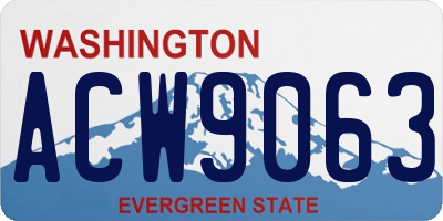 WA license plate ACW9063