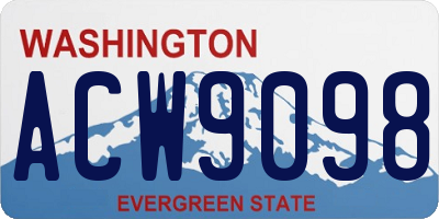 WA license plate ACW9098